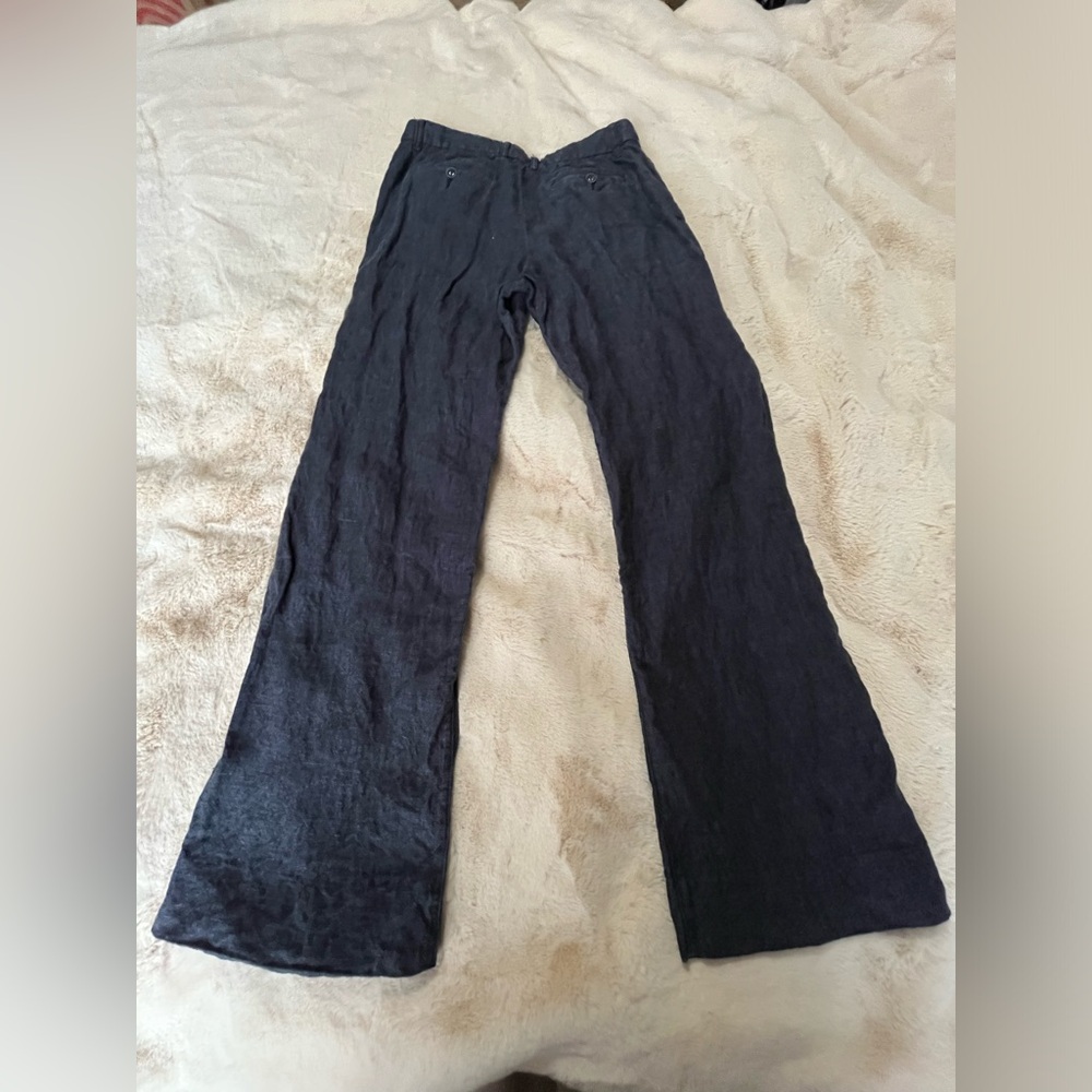 Garnet Hill classic linen trousers size 4 - Picture 3 of 6